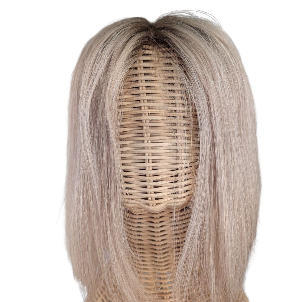 Full Topper, Cream Blonde, Remy Human Hair, Front