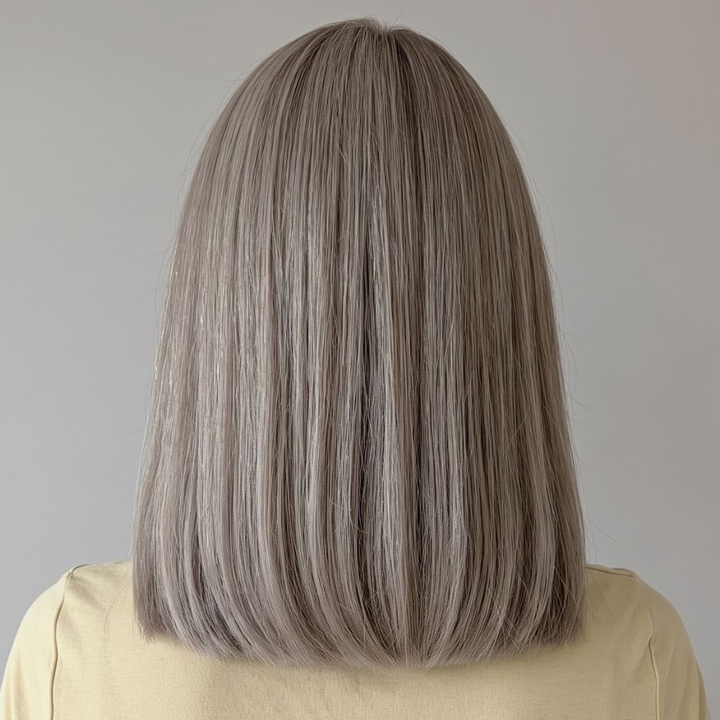 Headband Wig Bob Cream Blonde Luxury Synthetic Back
