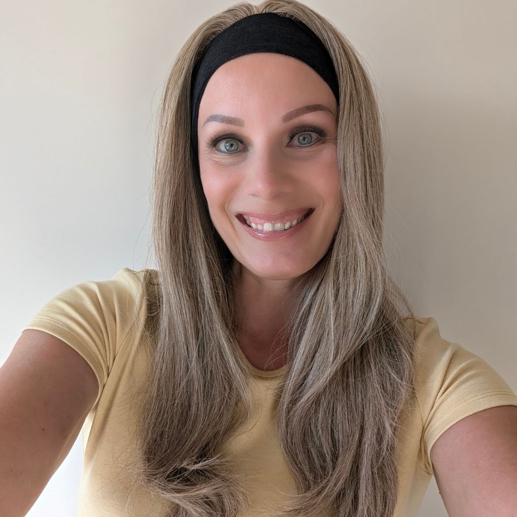 Headband Wig, Cream Blonde, Luxury Synthetic, front