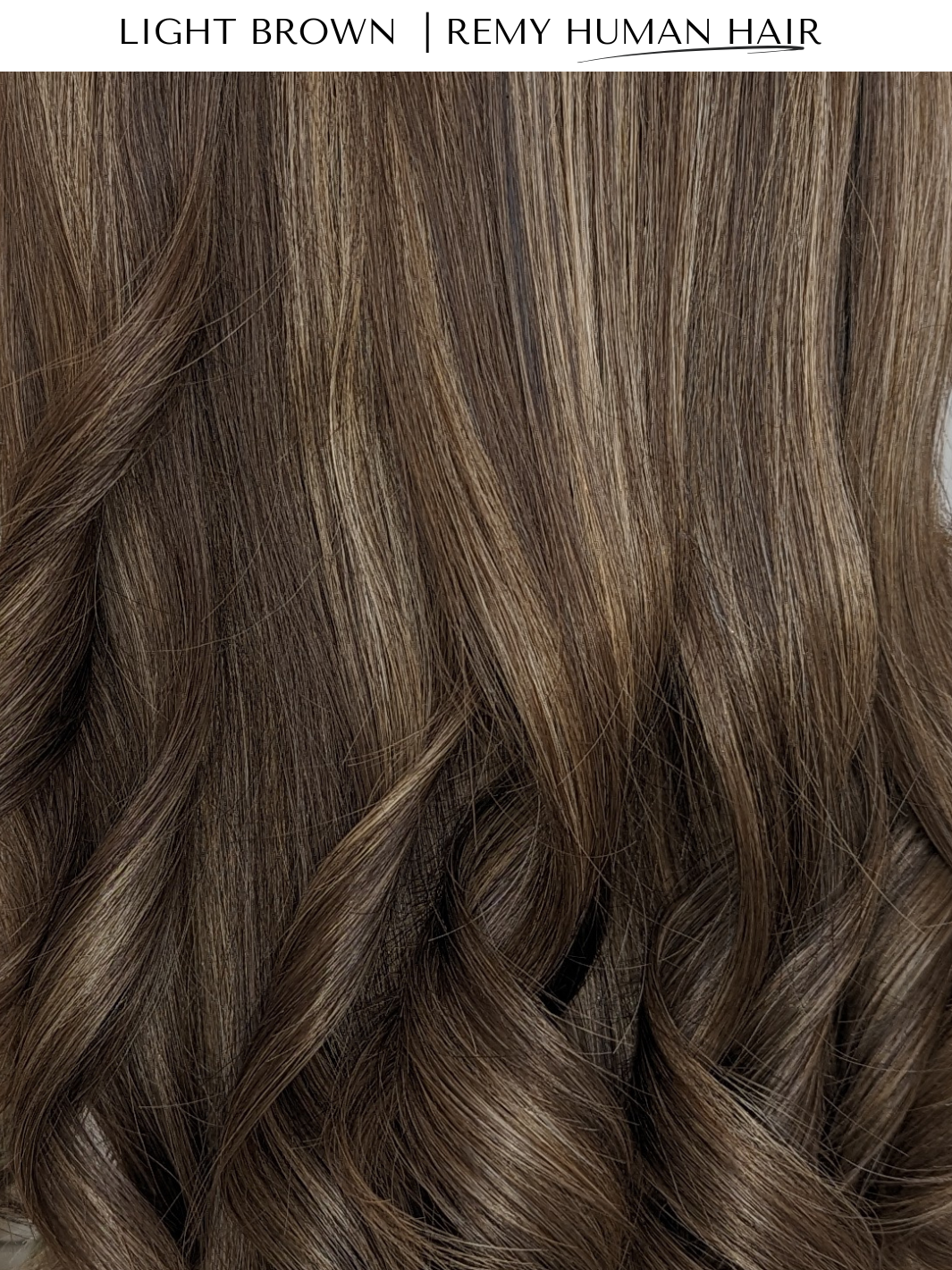 light brown human hair wig close up