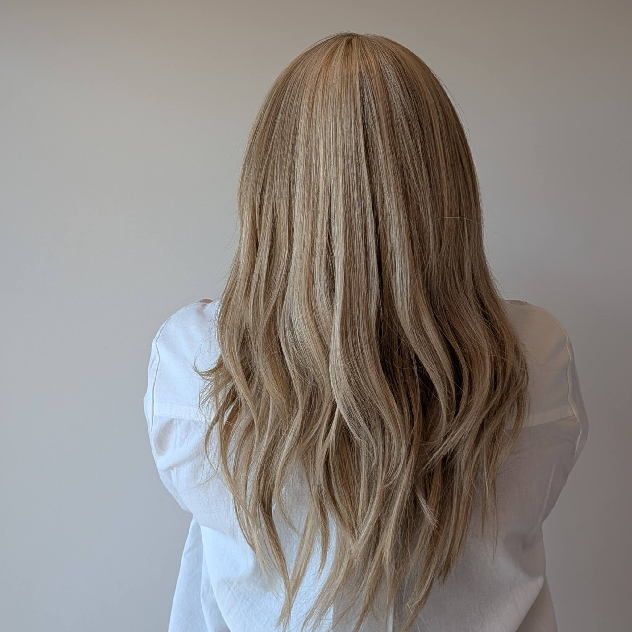 long headband wig beige blonde human hair