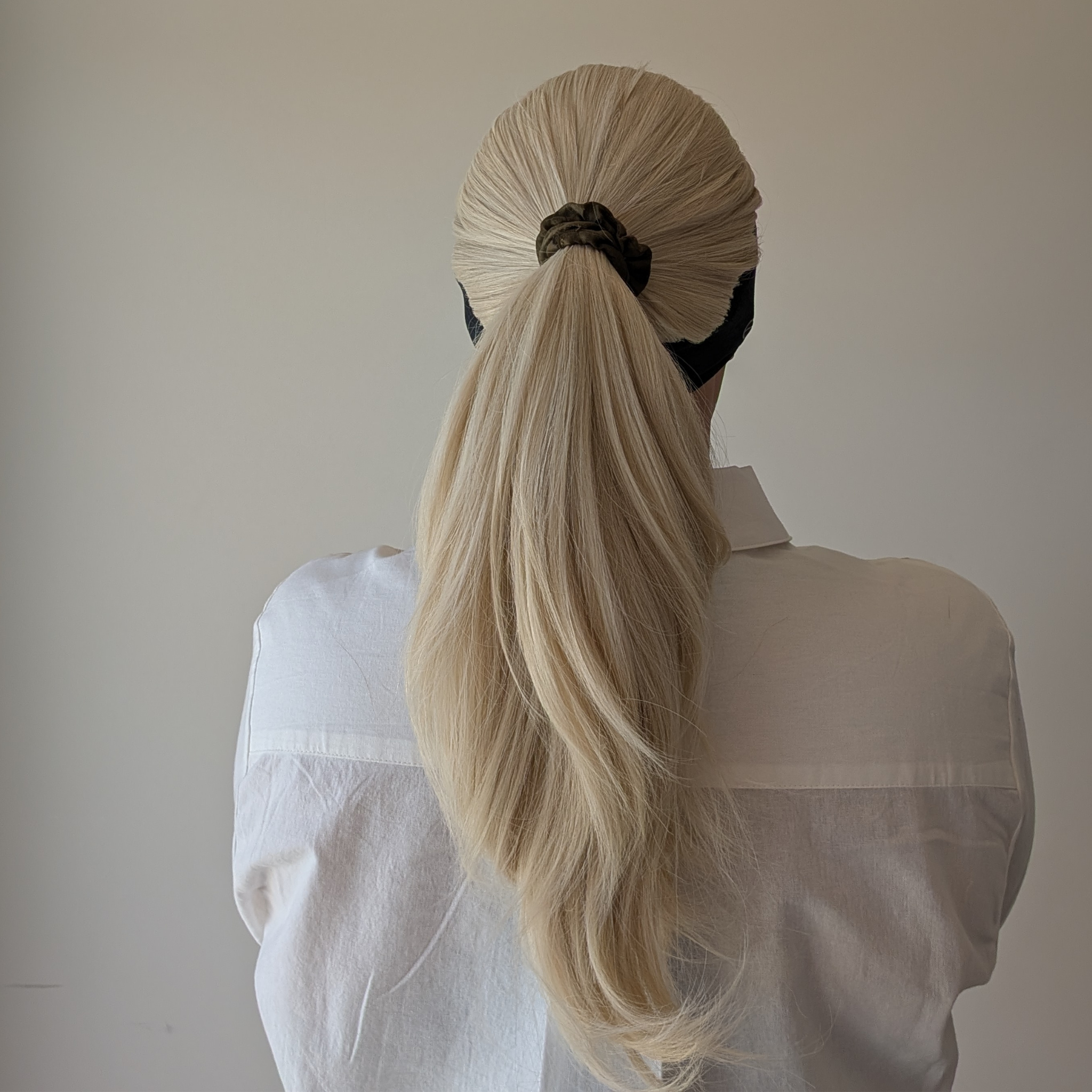 long headband wig white blonde luxury synthetic