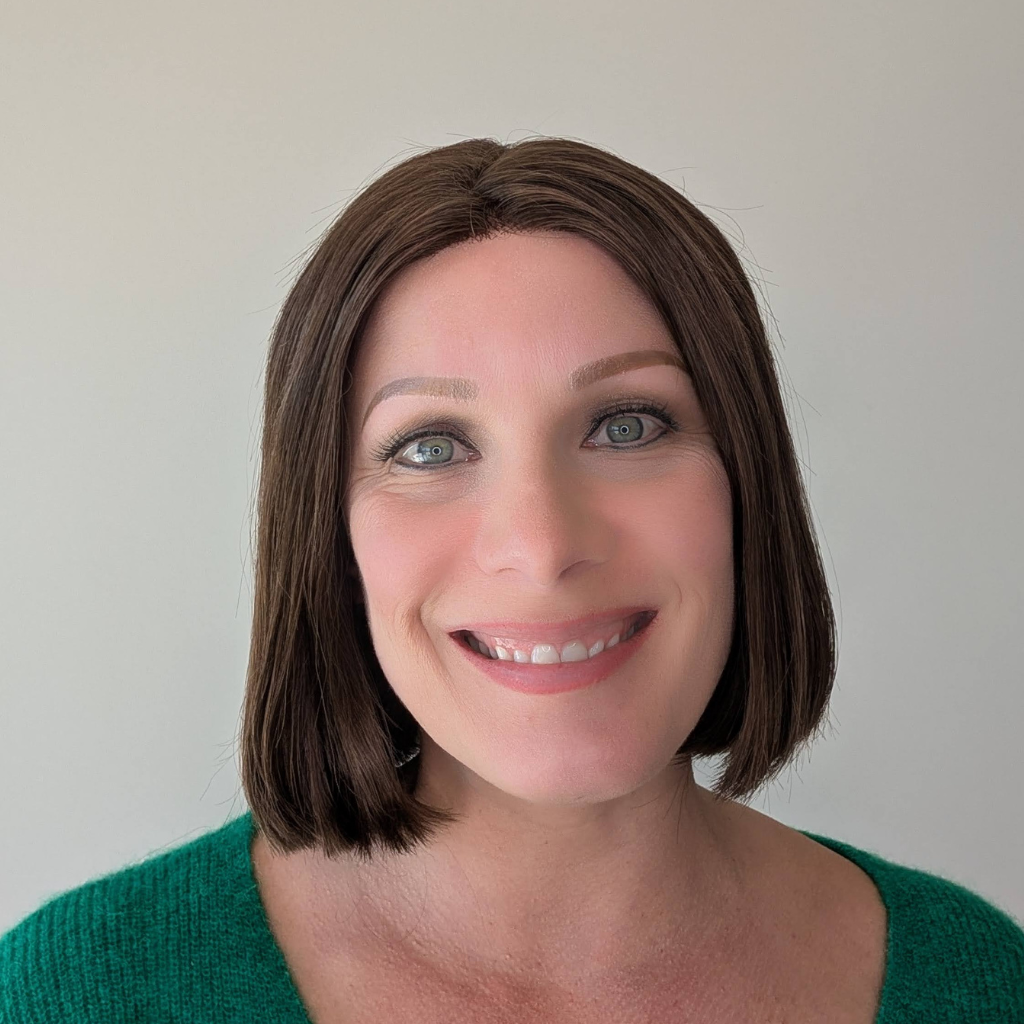 Synthetic Lace Front Wig Medium Brown Front