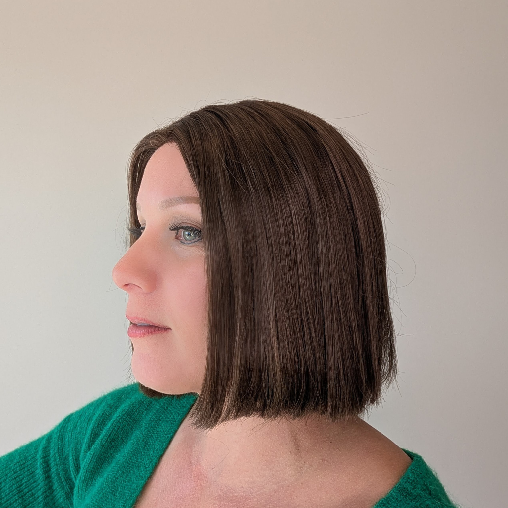 Synthetic Lace Front Wig Medium Brown Side