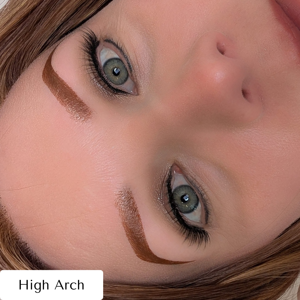 Temporary Eyebrow Tattoos High Arch Red