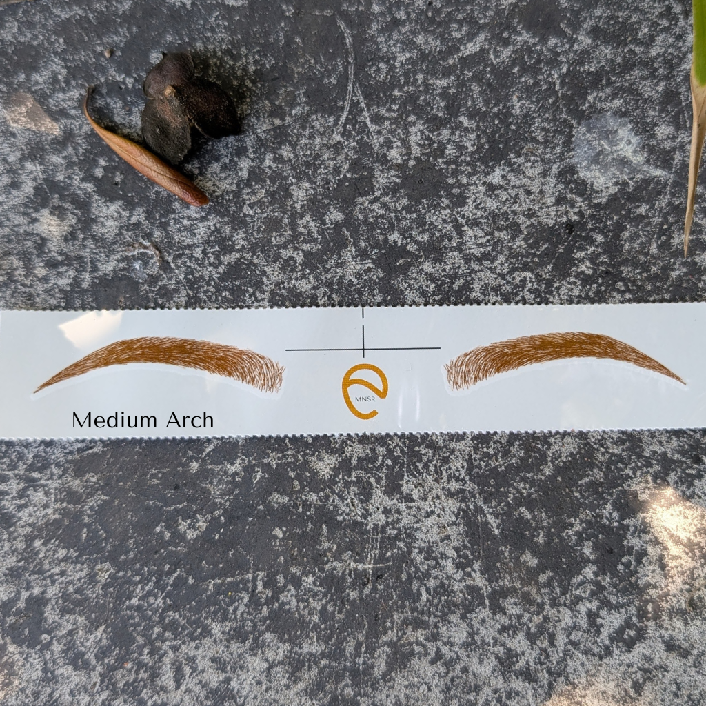 Temporary Eyebrow Tattoos Medium Arch Red