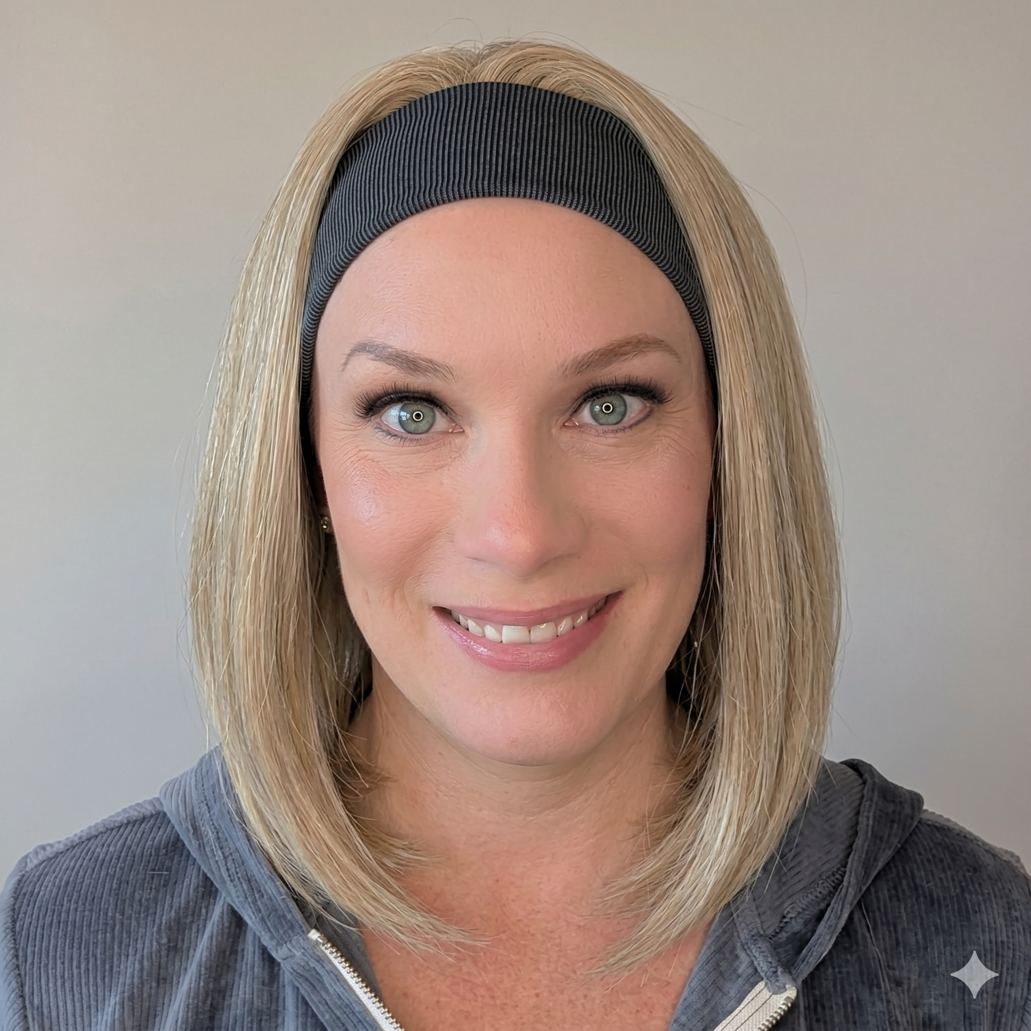 bob headband wig natural blonde