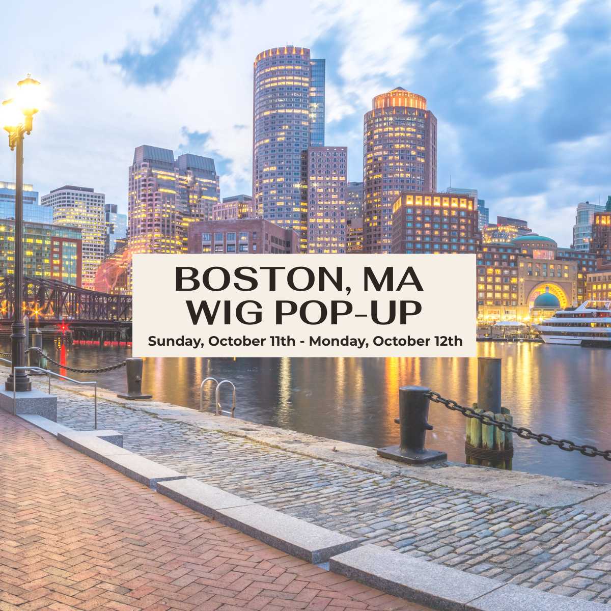 boston, ma wig pop up