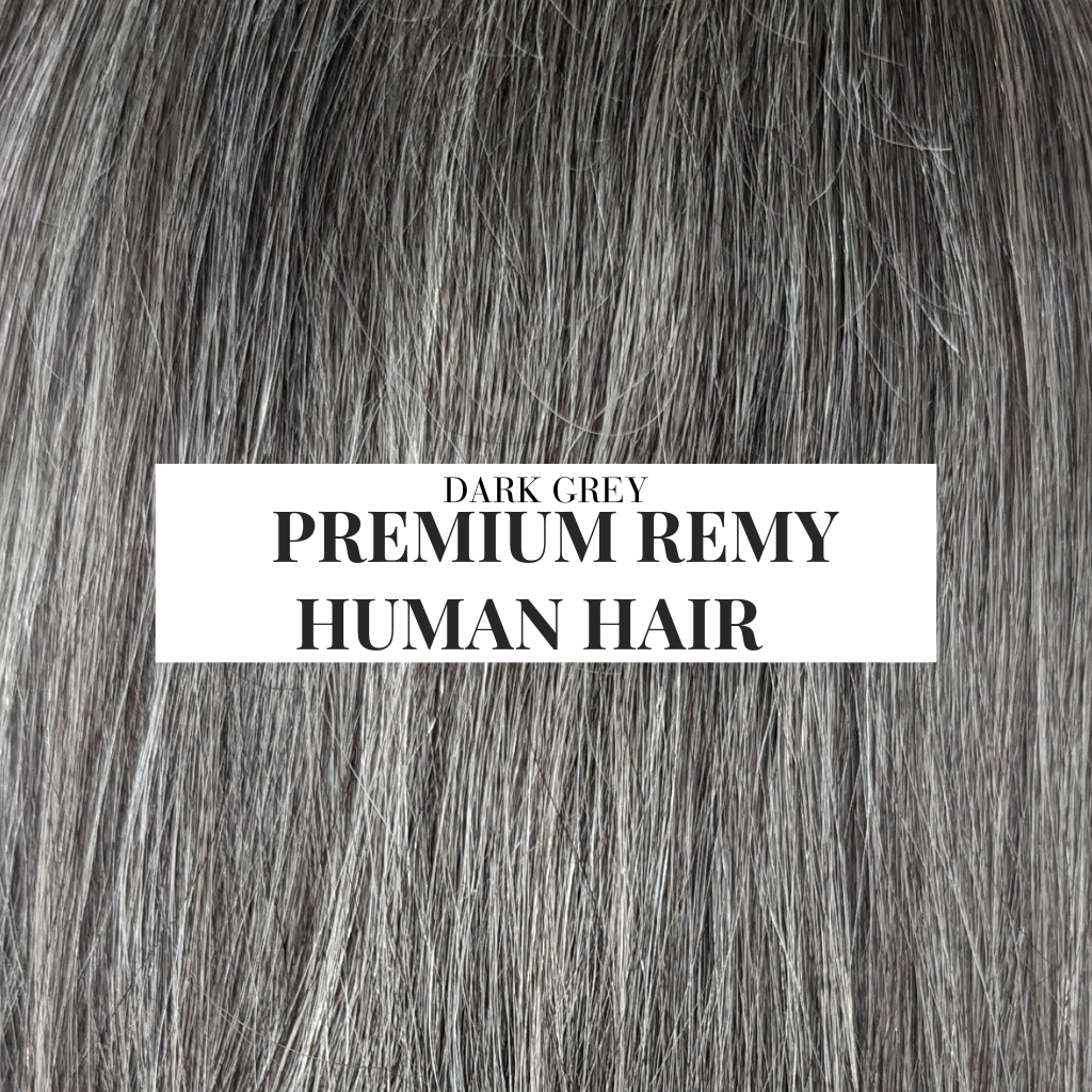 dark grey human hair wig