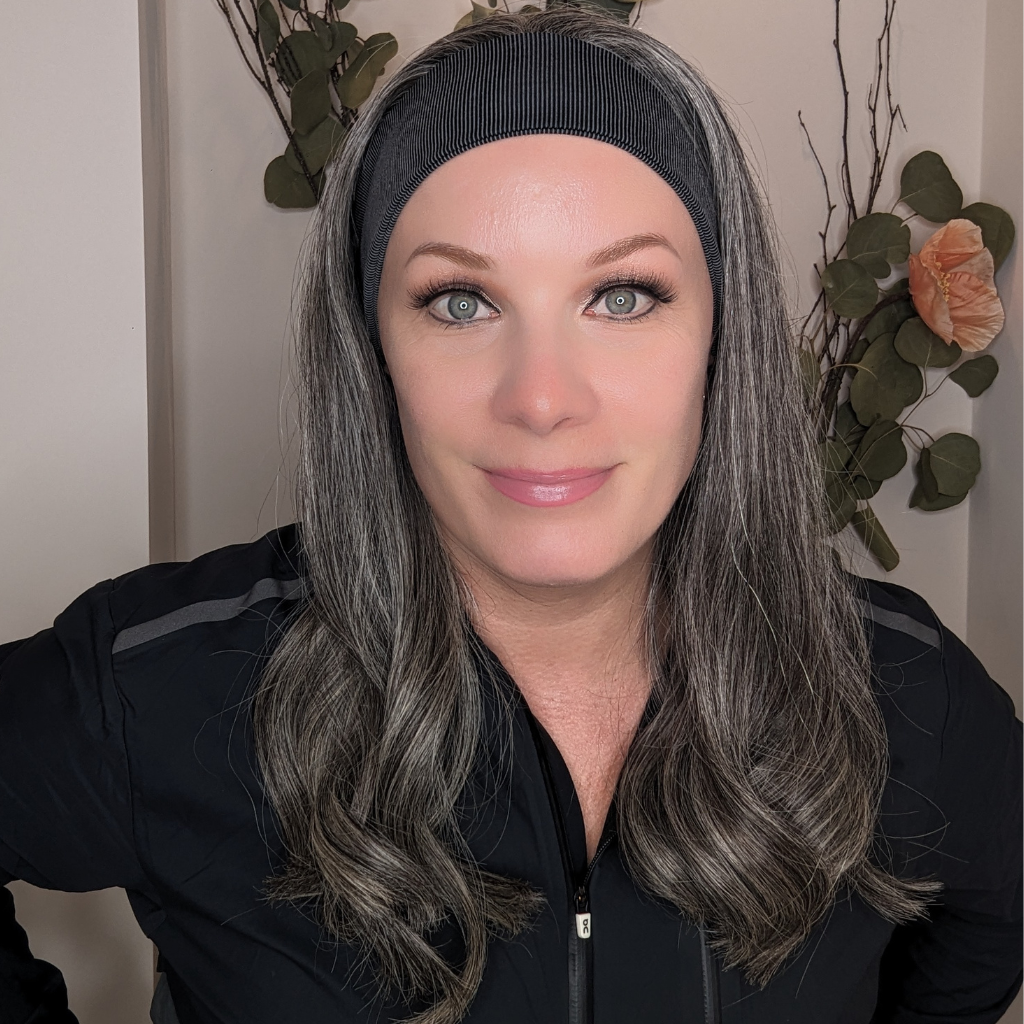 headband wig human hair dark grey front