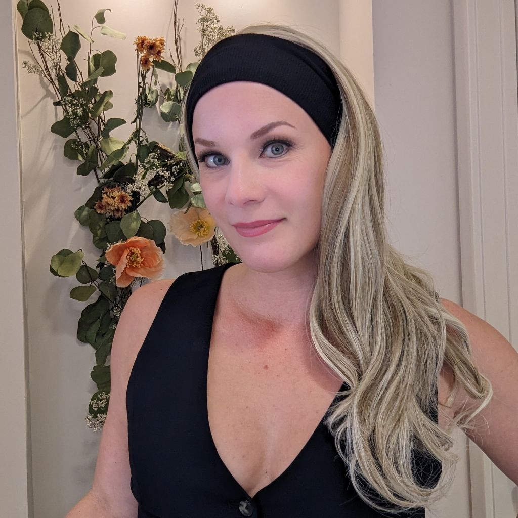 headband wig beige blonde luxury synthetic