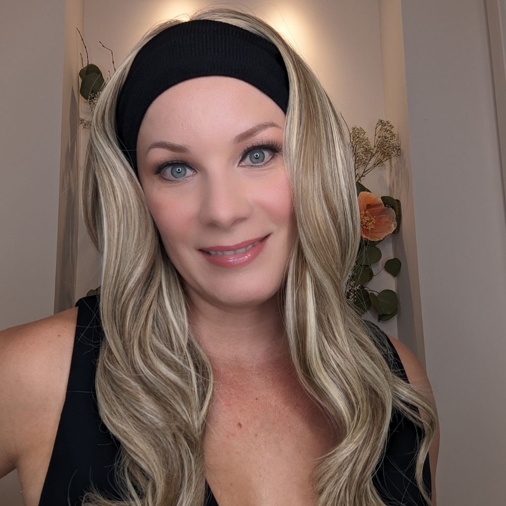 headband wig beige blonde luxury synthetic