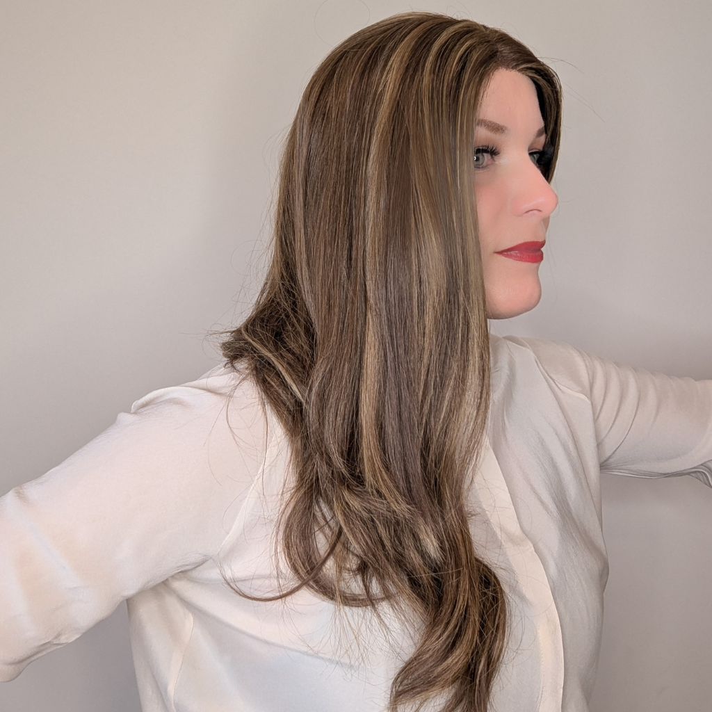 light brown long wig luxury synthetic