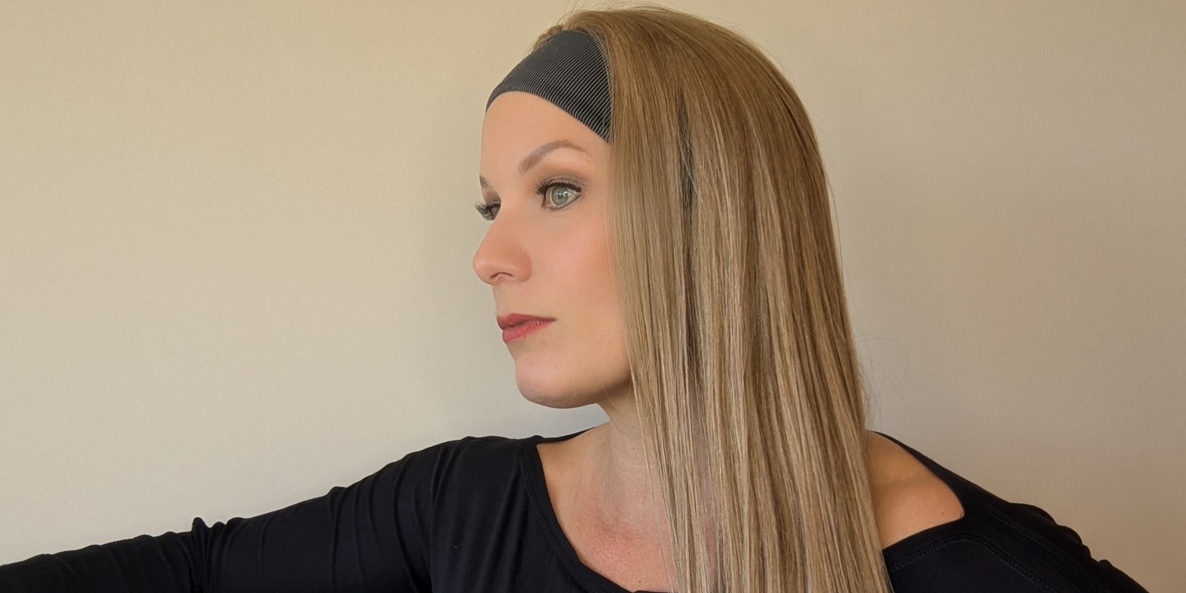 sport headband wig down