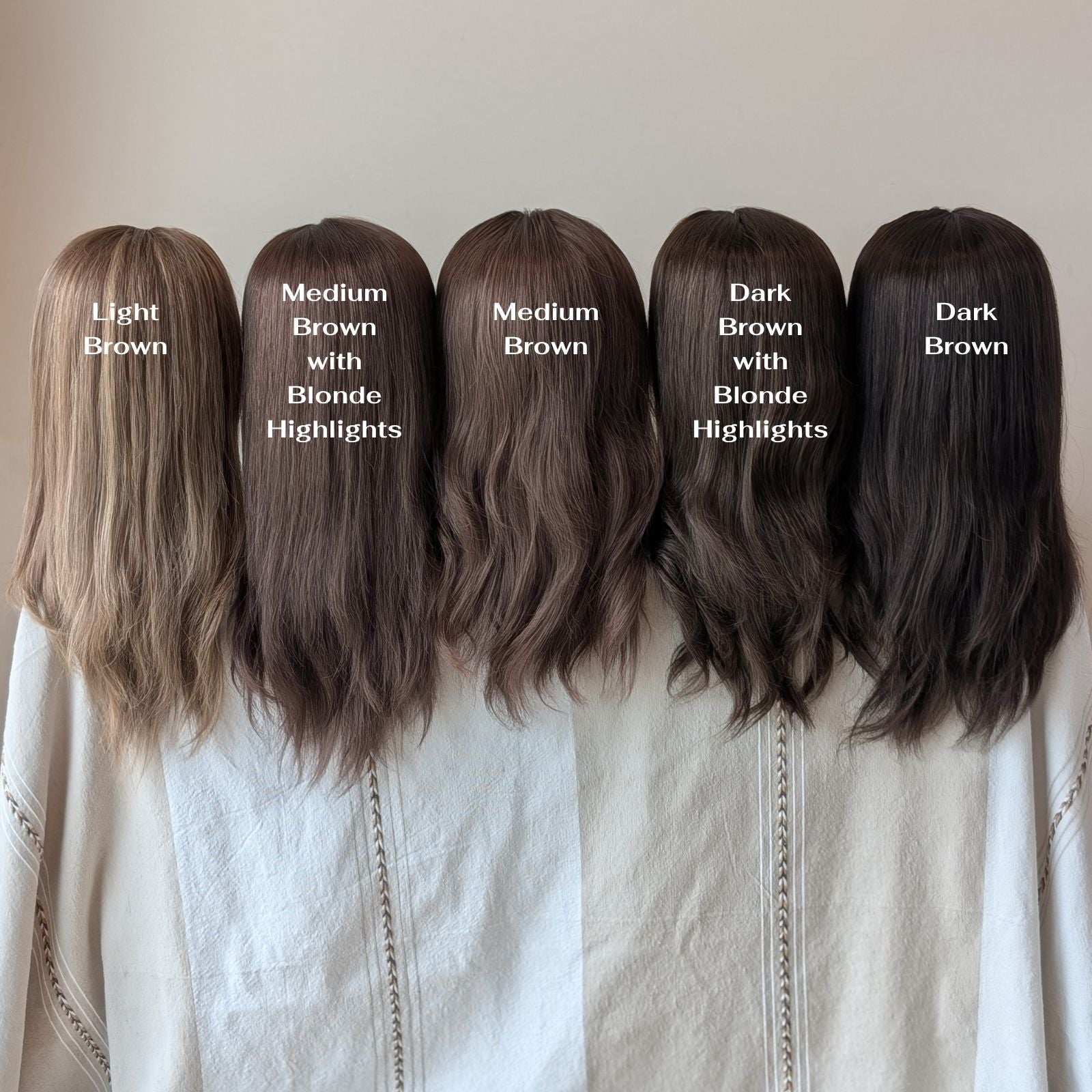 brown wig collection