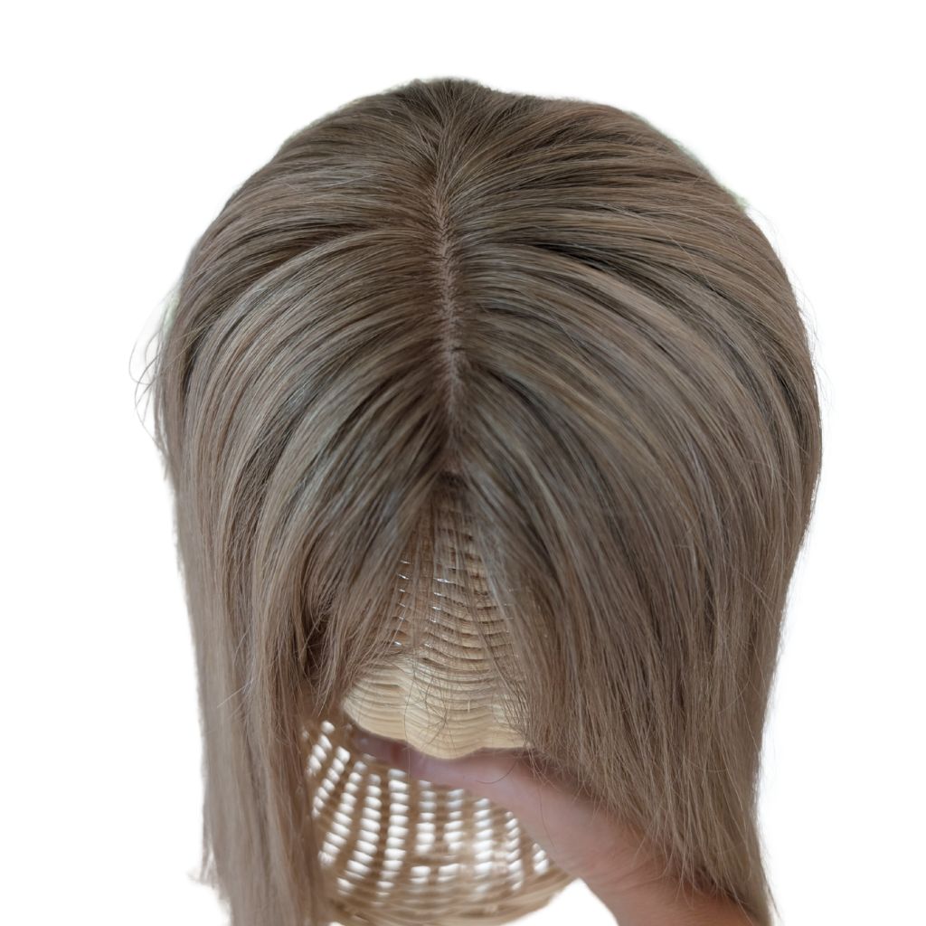 Full Topper, Dark Blonde, Remy Human Hair, Skin Top