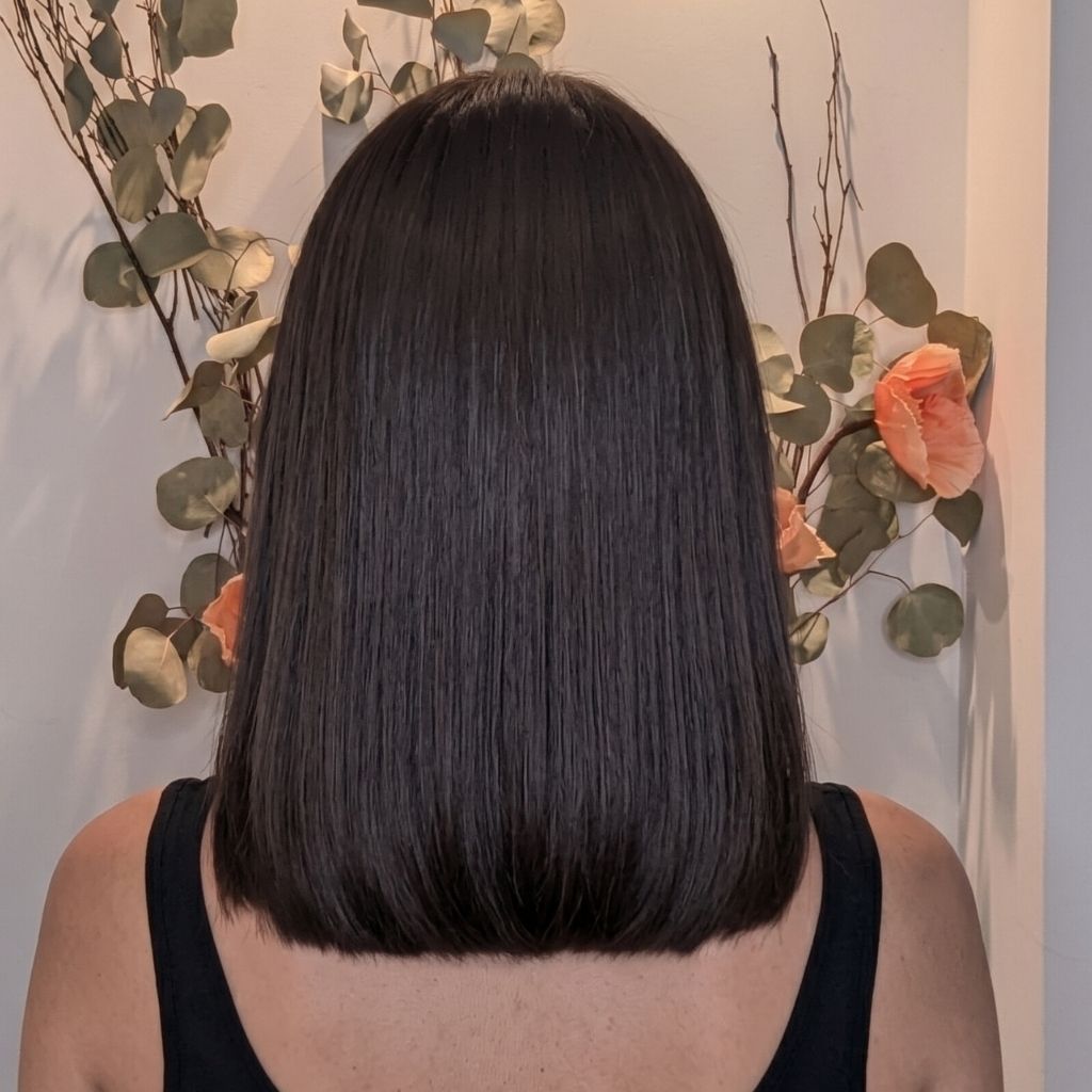 Headband Wig, Bob, Dark Brown, Luxury Synthetic, Back
