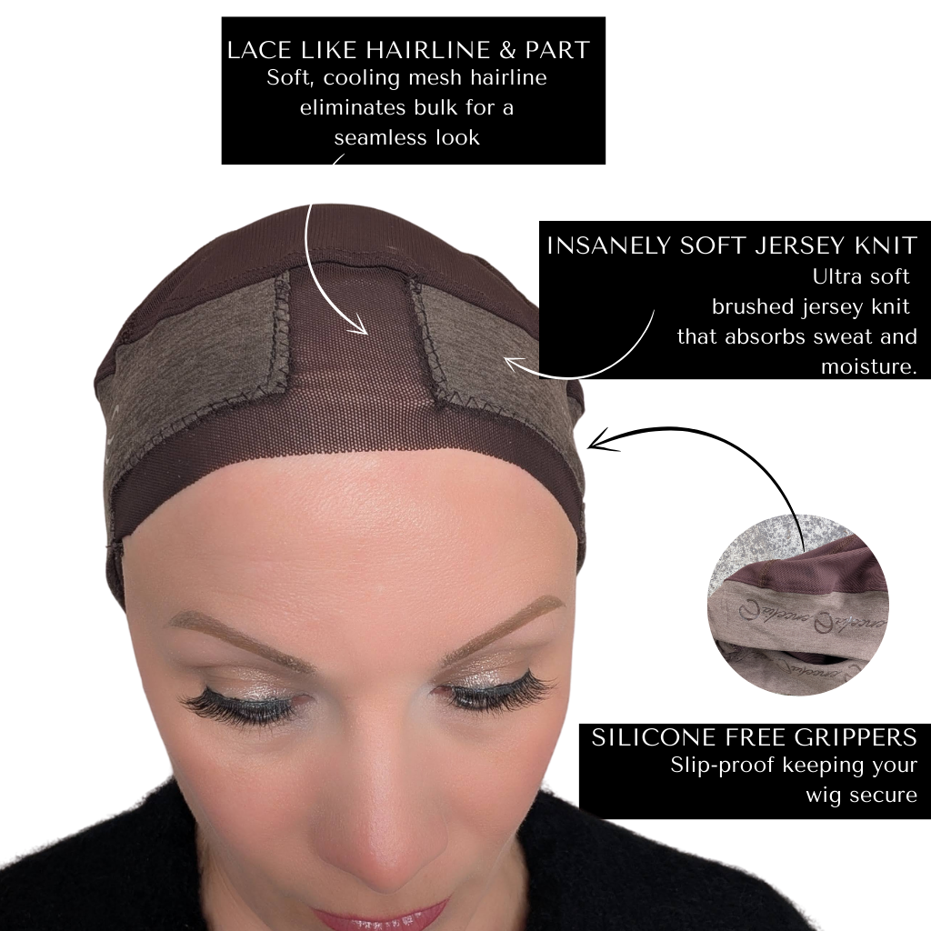 Lace Wig Grip Cap Dark Brown