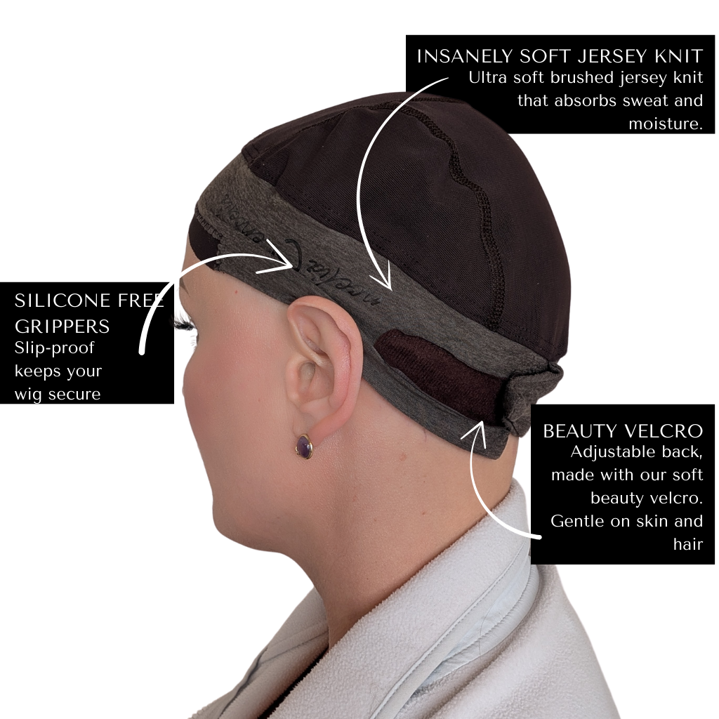 Lace Wig Grip Cap Dark Brown