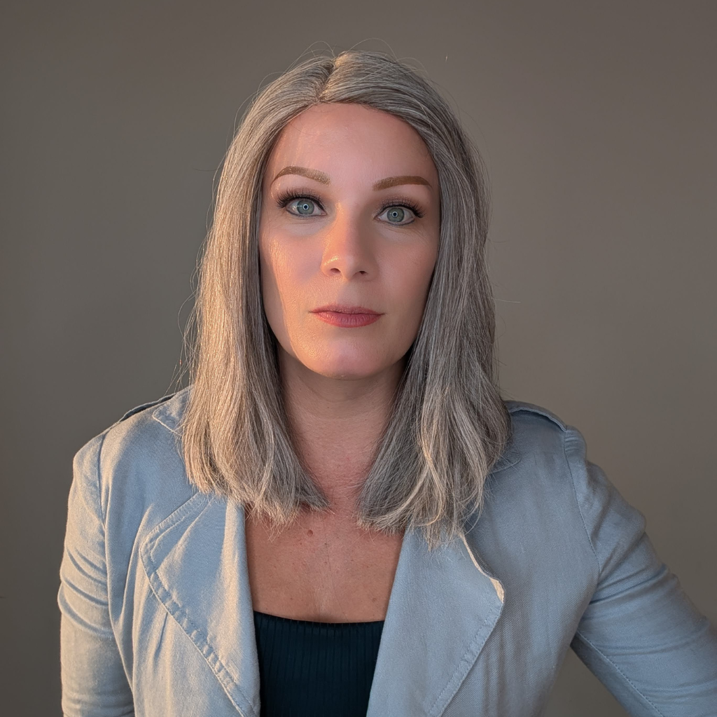 shoulder length wigs light grey