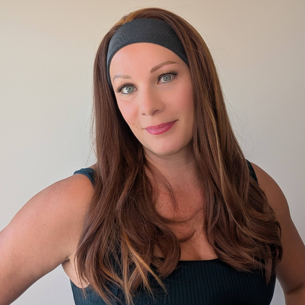 long headband wig red luxury synthetic
