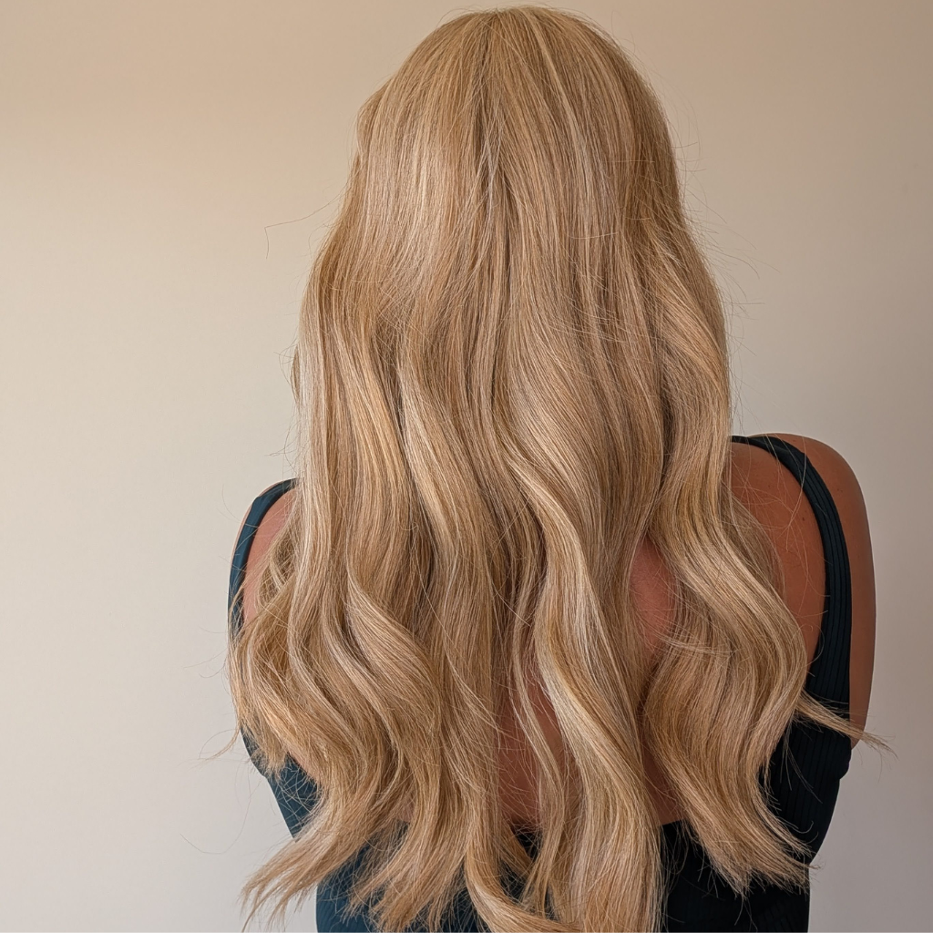 cream blonde wig