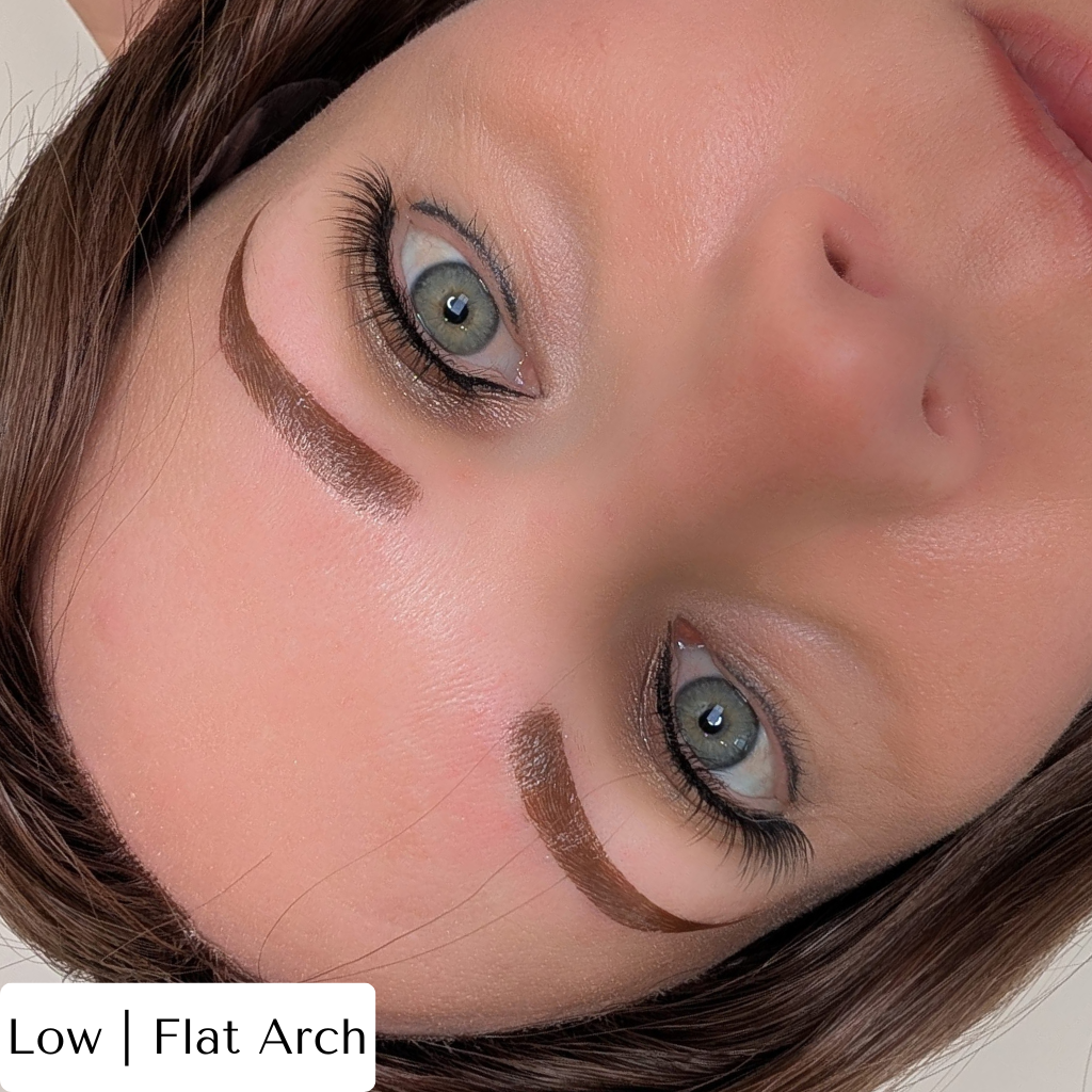 Temporary Eyebrow Tattoos Flat Arch Red