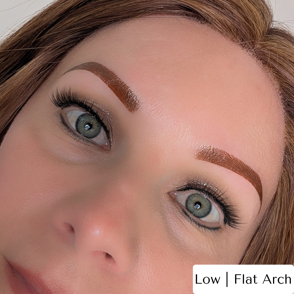 Temporary Eyebrow Tattoos Flat Arch Red