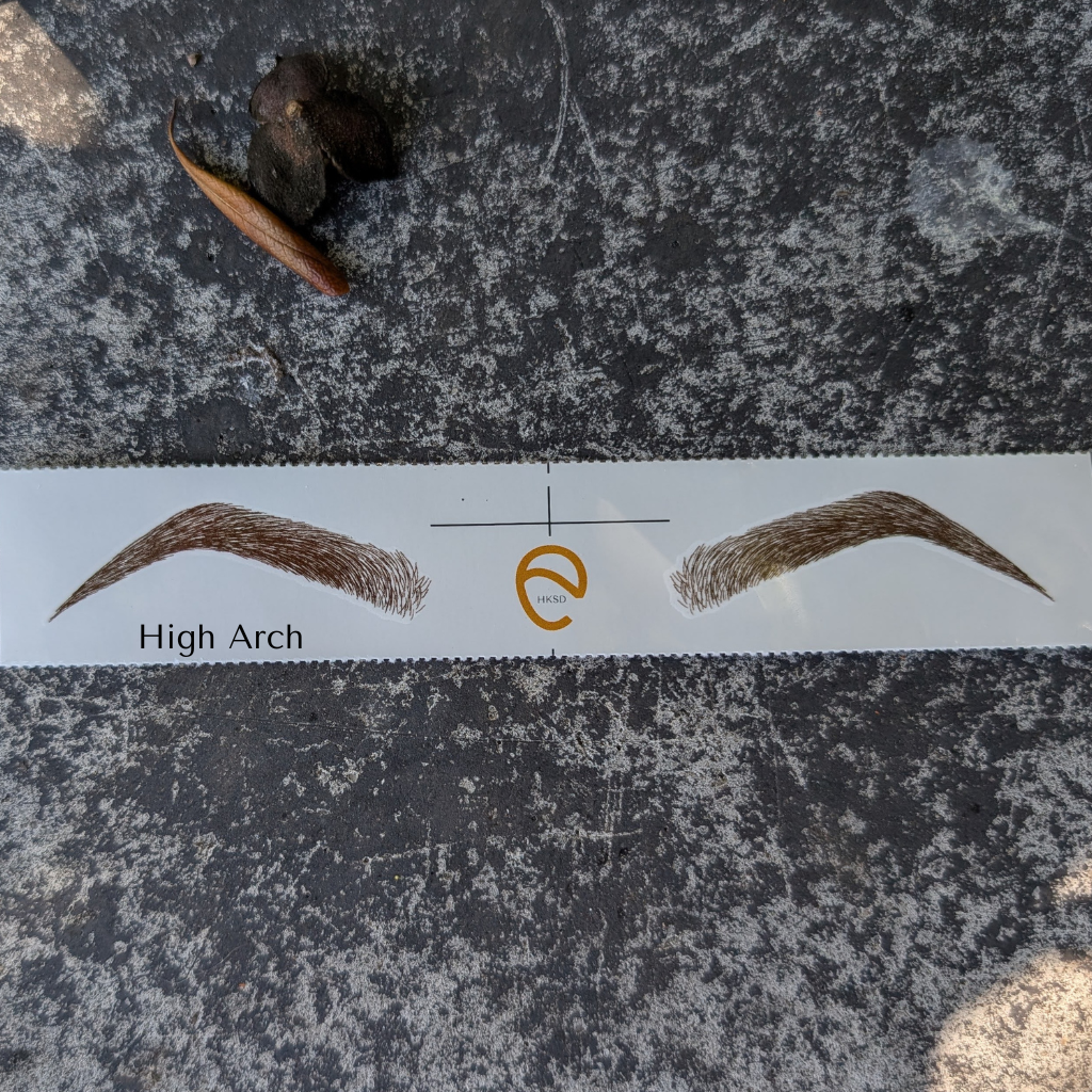 Temporary Eyebrow Tattoos High Arch 
Dark Brown