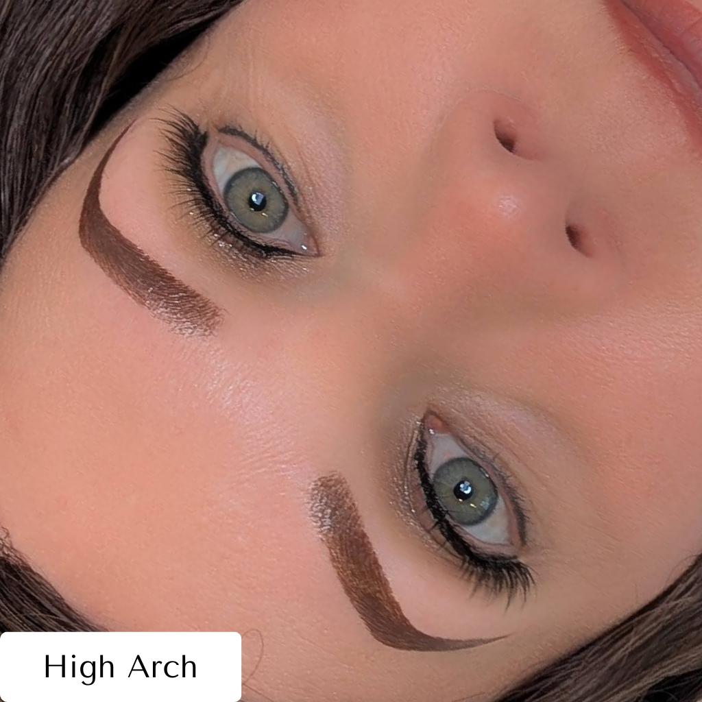 Temporary Eyebrow Tattoos High Arch Dark Brown