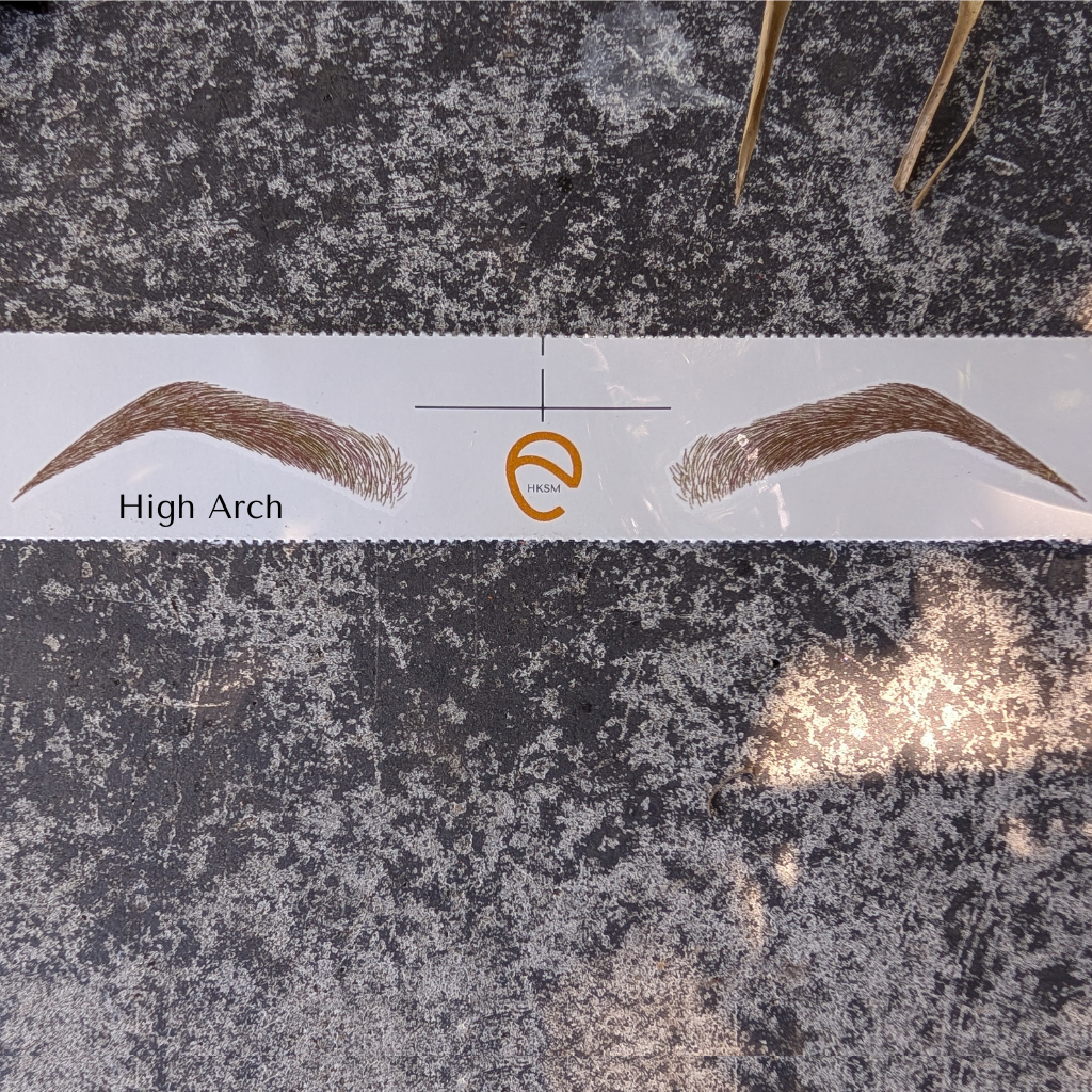 Temporary Eyebrow Tattoos High Arch Medium Brown