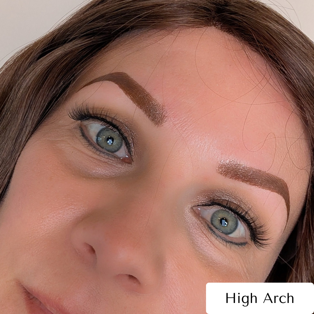 Temporary Eyebrow Tattoos High Arch Medium Brown
