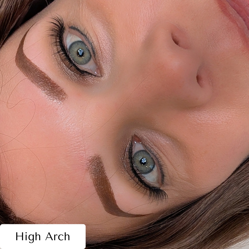 Temporary Eyebrow Tattoos High Arch Medium Brown