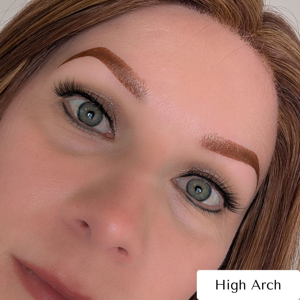 Temporary Eyebrow Tattoos High Arch Red