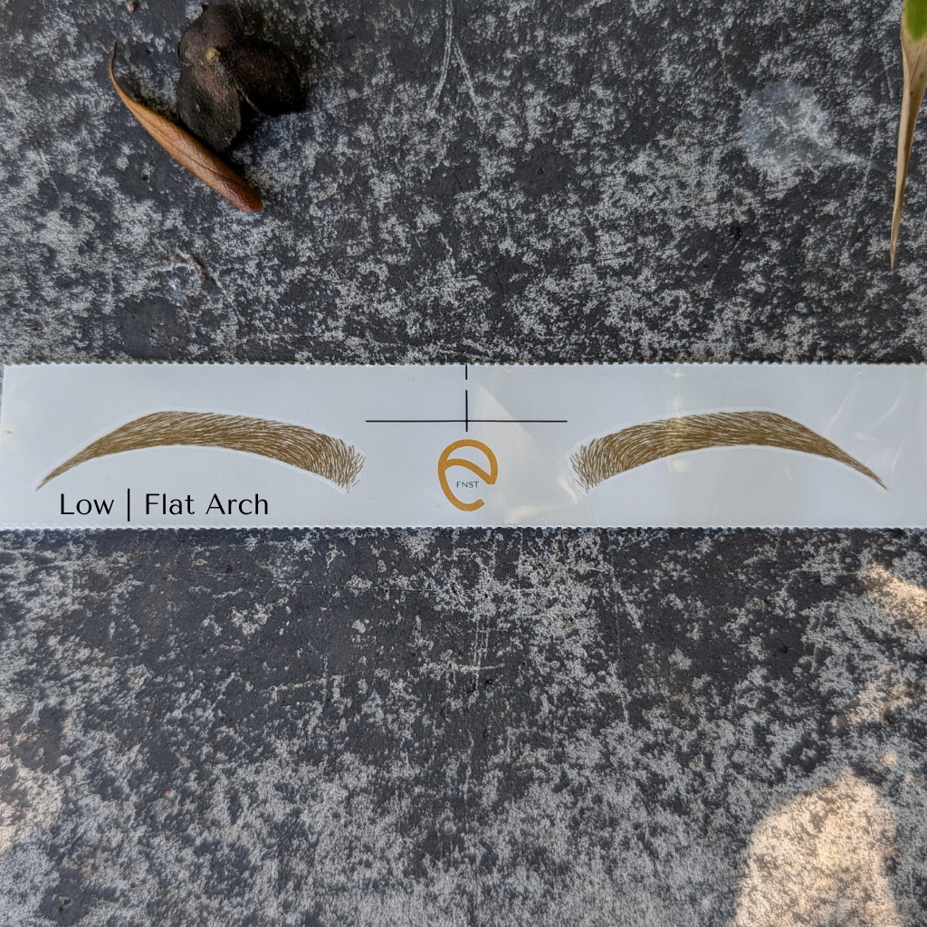 Temporary Eyebrow Tattoos Flat or Low Arch Bronde