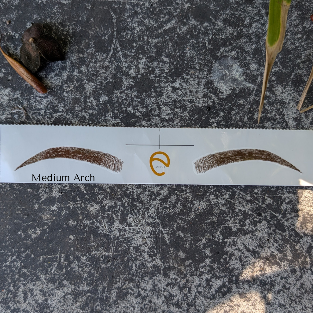 Temporary Eyebrow Tattoos Medium Arch Dark Brown