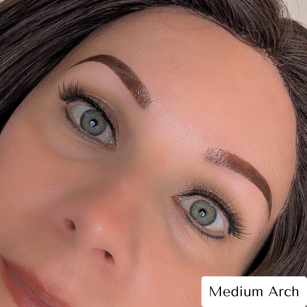 Temporary Eyebrow Tattoos Medium Arch Dark Brown