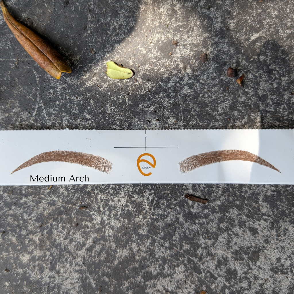 Temporary Eyebrow Tattoos Medium Arch Medium Brown