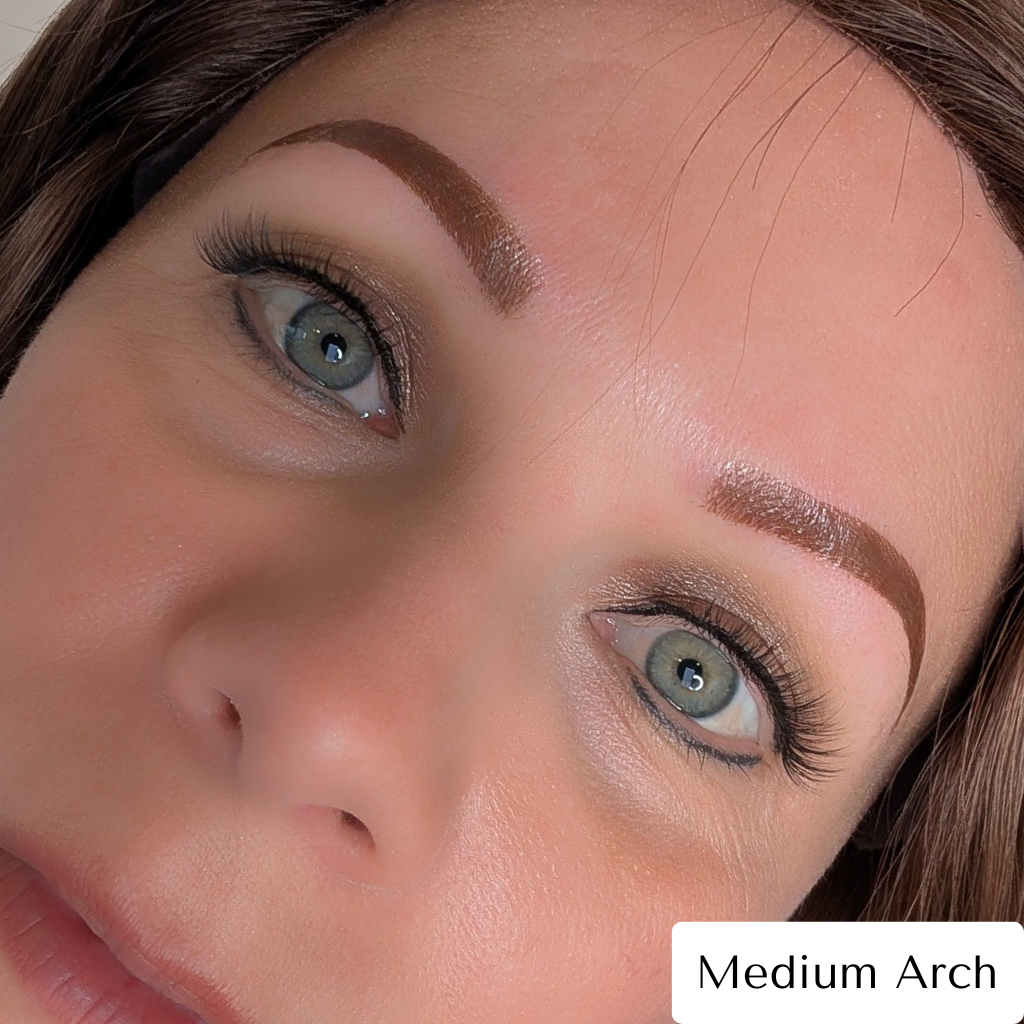Temporary Eyebrow Tattoos Medium Arch Medium Brown