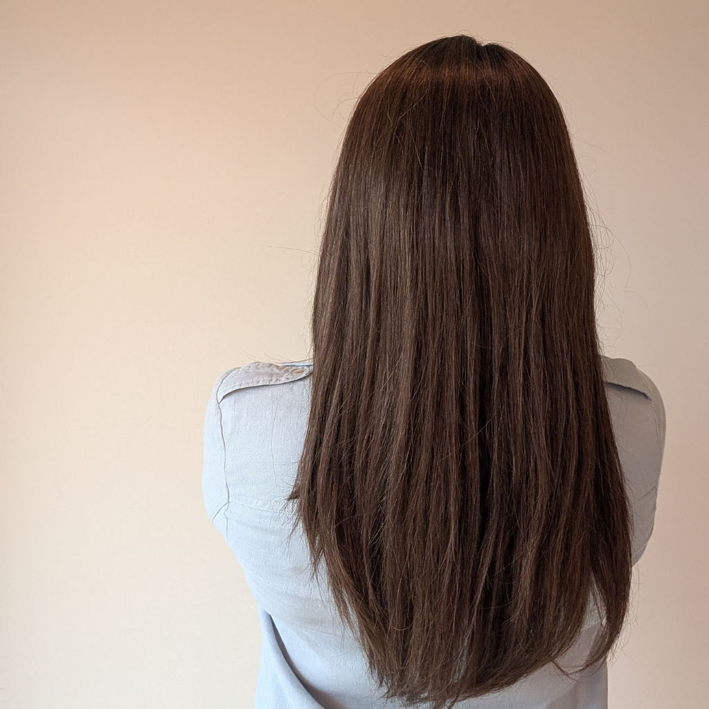 dark brown long wig European human hair