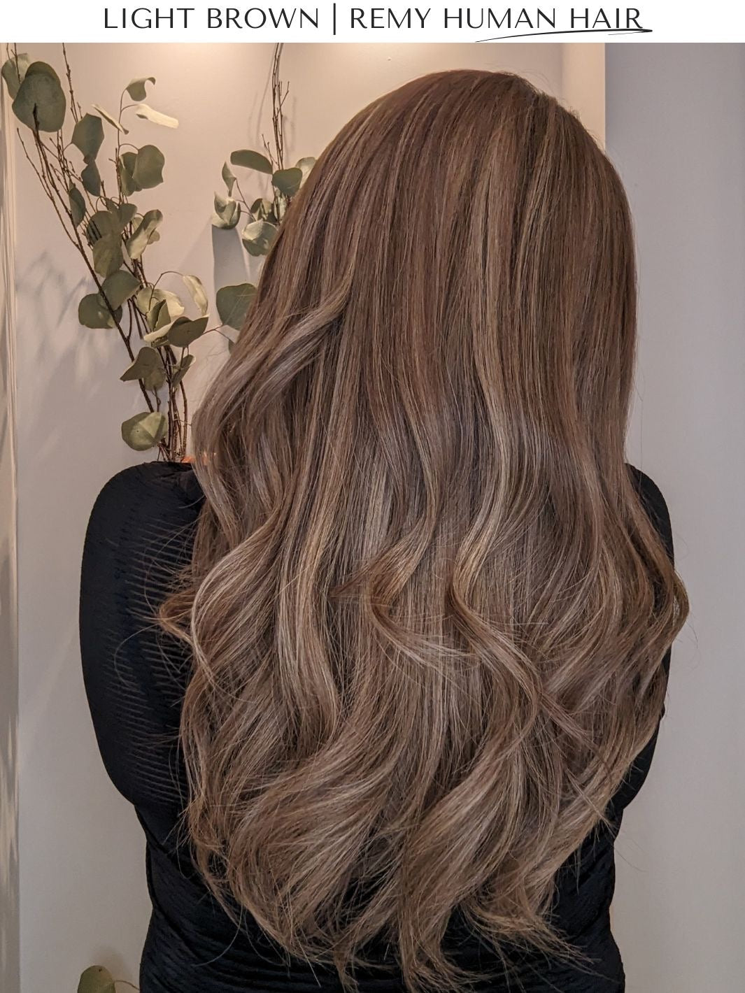 light brown human hair wig