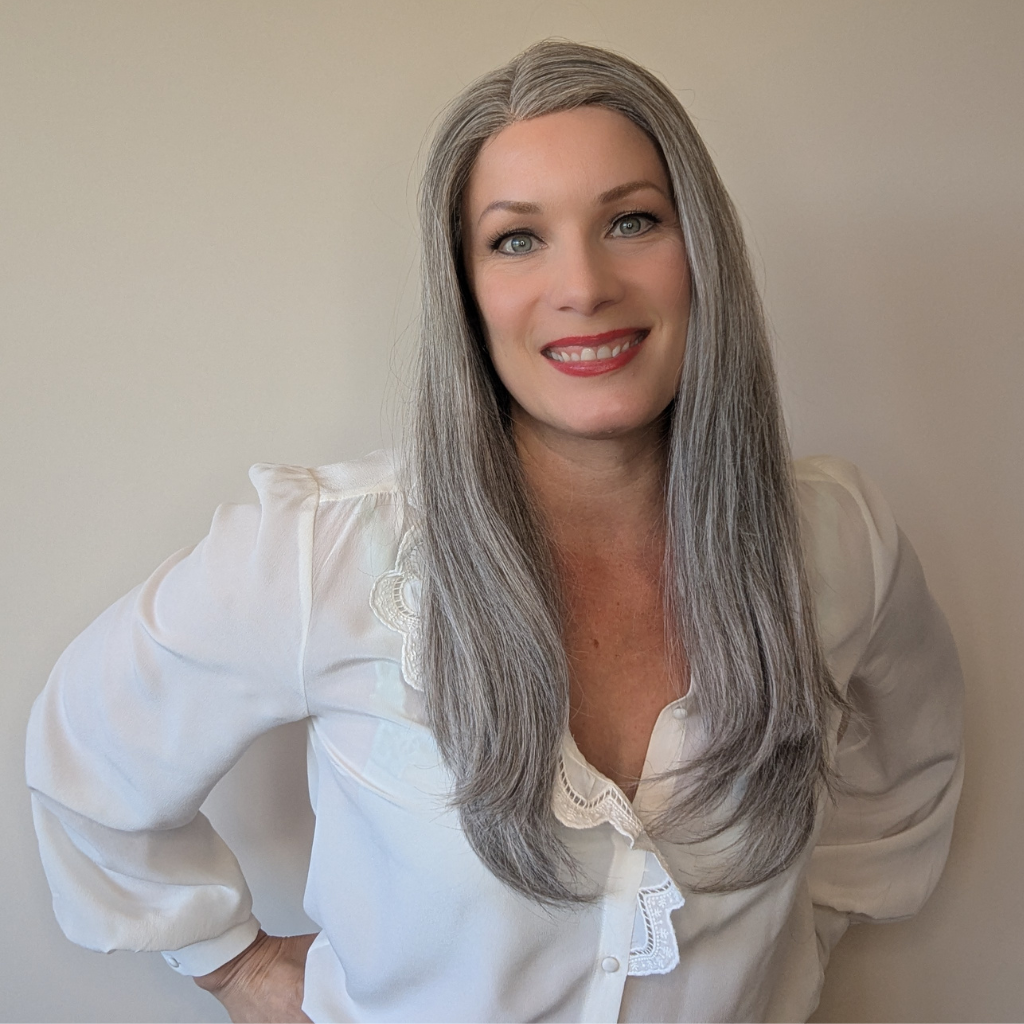 long grey wig human hair