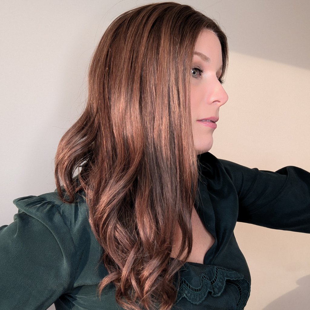 medium brown long wig human hair